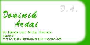 dominik ardai business card